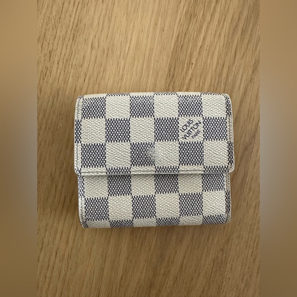 Louis Vuitton Portefeuille Elise Damier Azur Compact Wallet - Picture 1 of 16